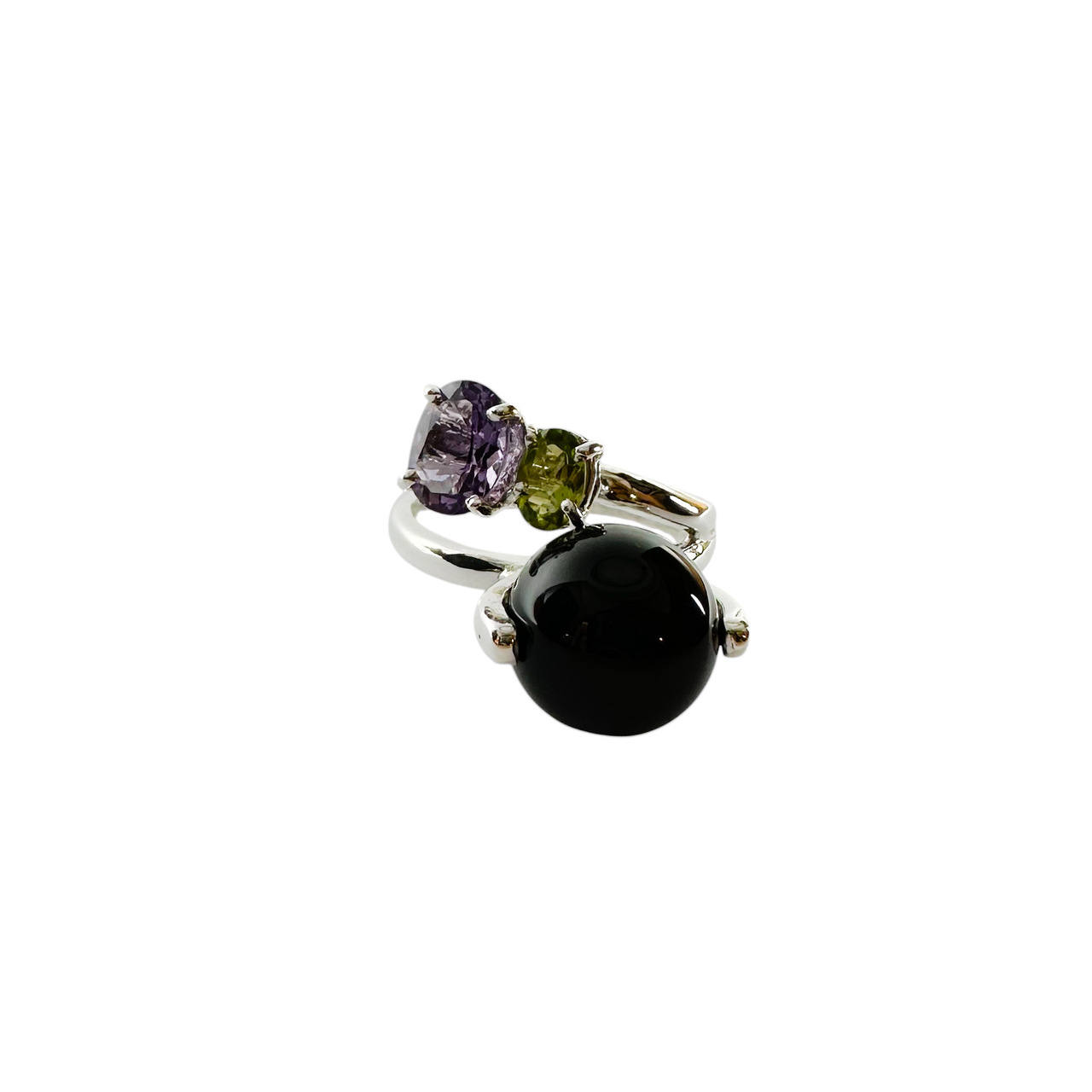 Anello Details Ametista e Peridoto