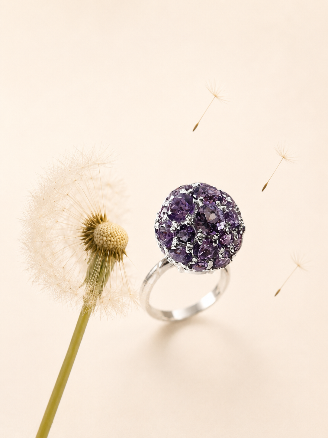 Anello Soffio Ametista