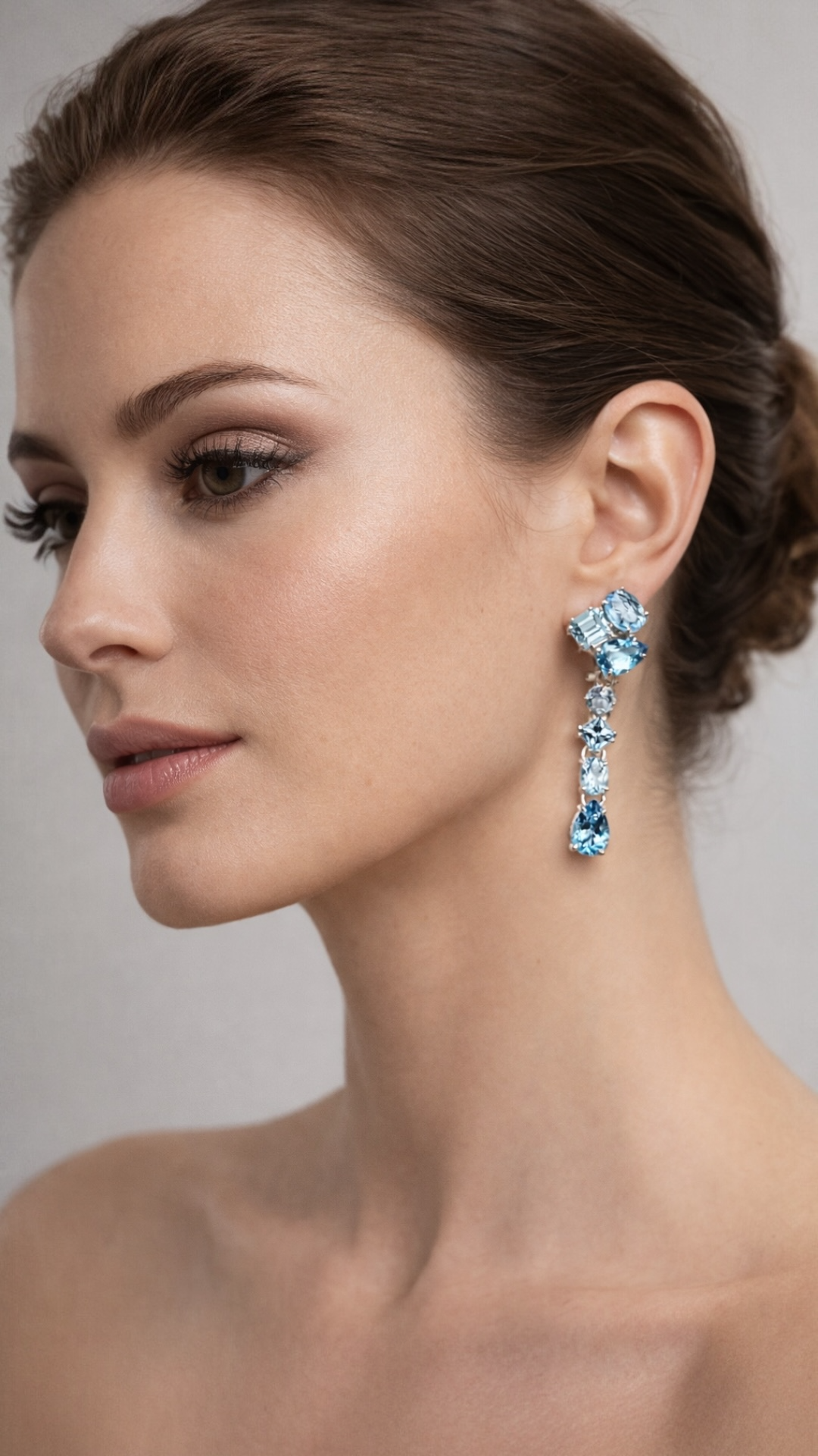 Cristalli di Ghiaccio orecchini pendenti lunghi