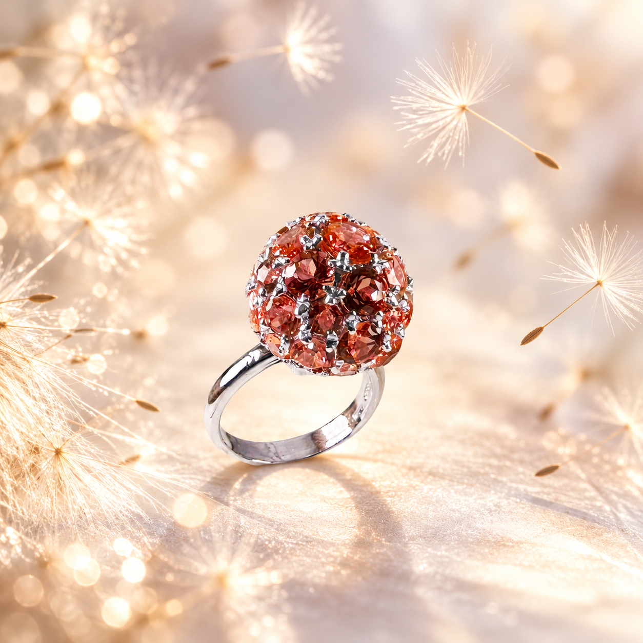 Anello Soffio Granato