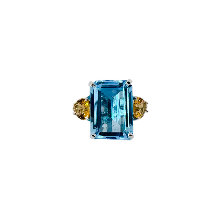 Anello Cocktail Topazio e Citrini